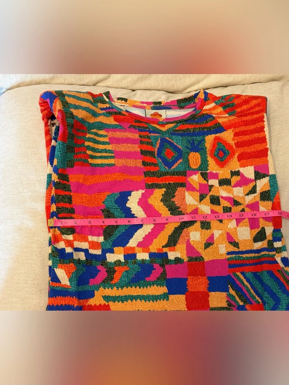 FARM Rio Summer Patches T Shirt Dress, size Medium. - Picture 7 of 13